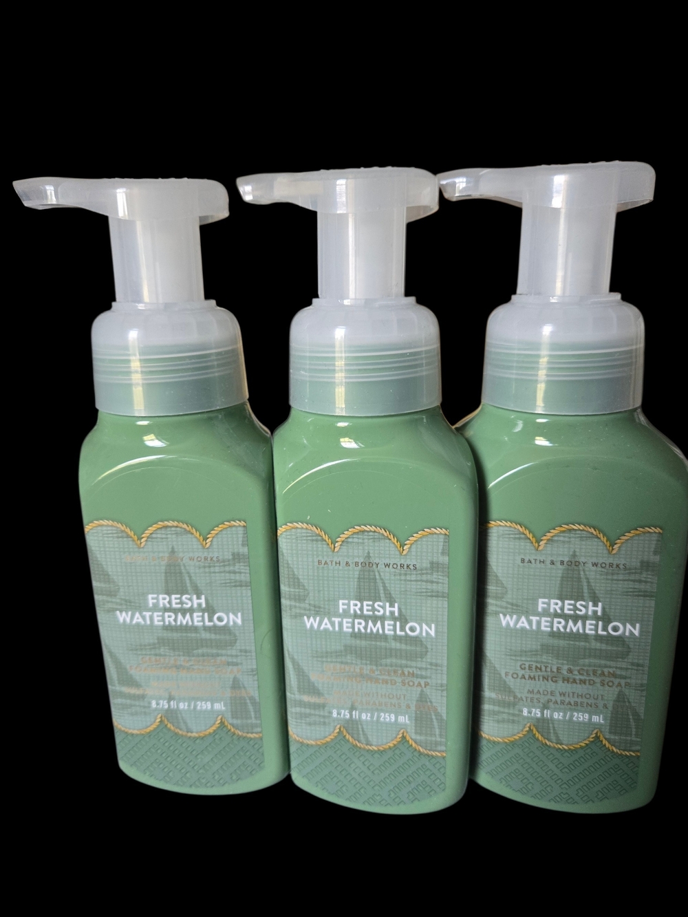 3pc Bath & Body Works Fresh Watermelon Foaming Hand Soap -NEW!!!